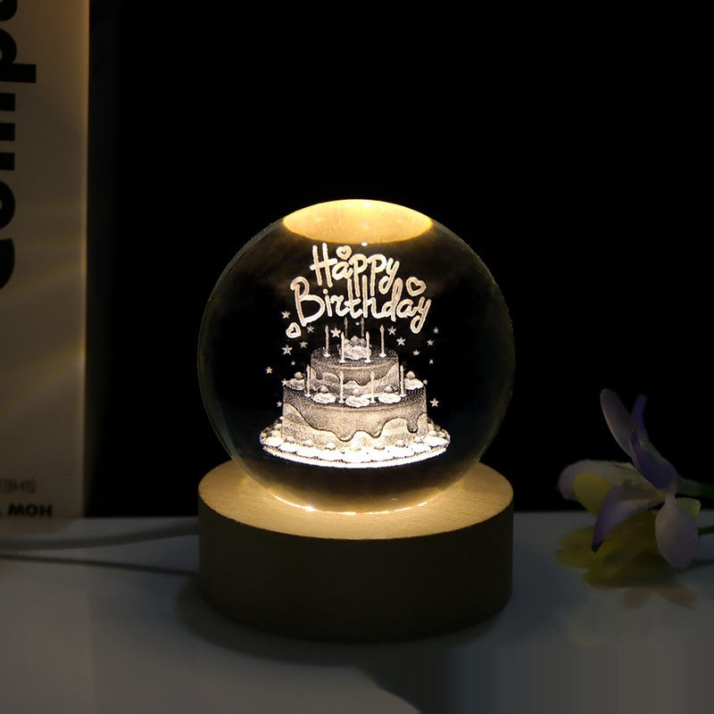 Crystal Ball Bedroom Lamp