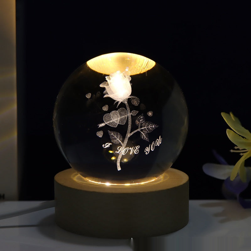 Crystal Ball Bedroom Lamp