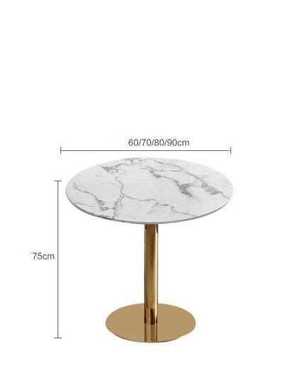 Chair Marble Small Round Table